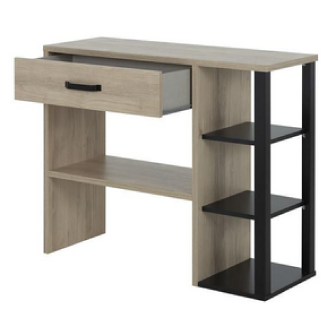 UrbanStudy - Diseño Moderno con Estantería Lateral y Cajón Superior